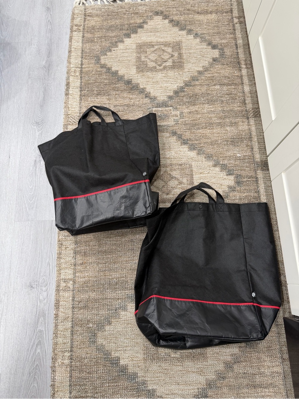 2 large Lululemon reusable bags